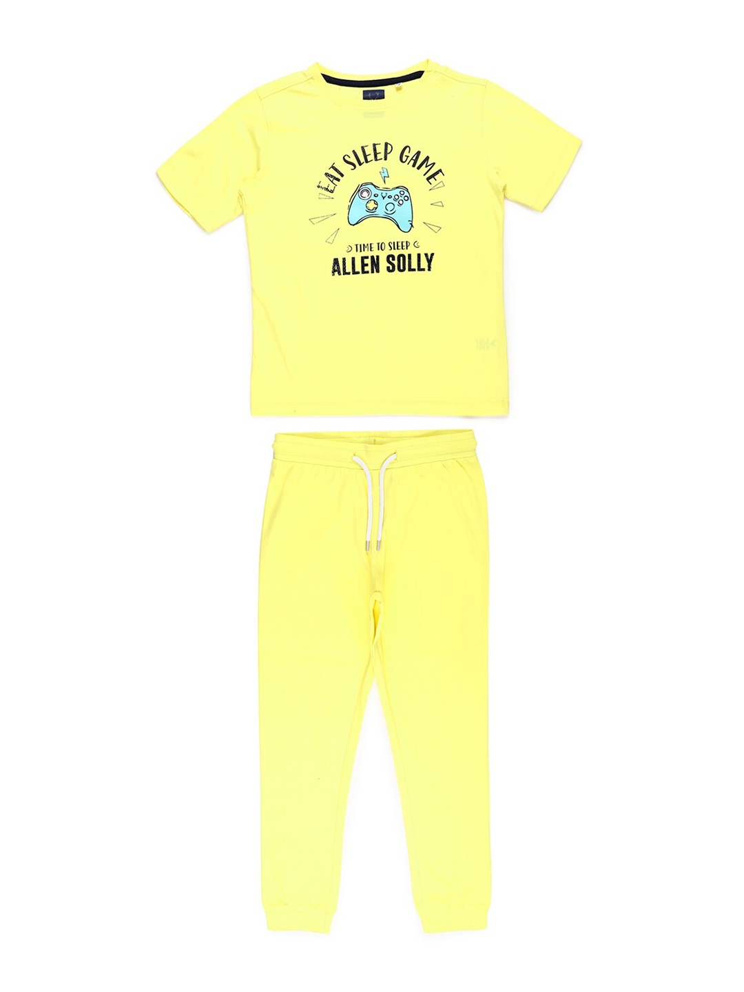 

Allen Solly Junior Boys Yellow Printed Night suit