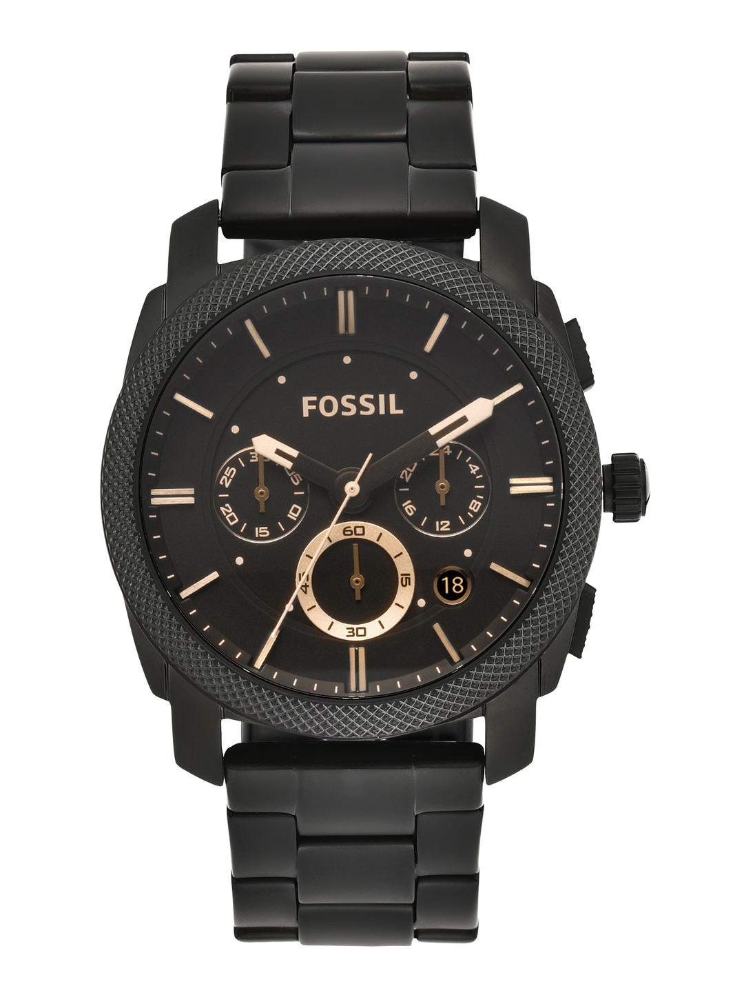 

Fossil Men Black Dial Stainless Steel Bracelet Style Straps Analogue Watch - FS4682