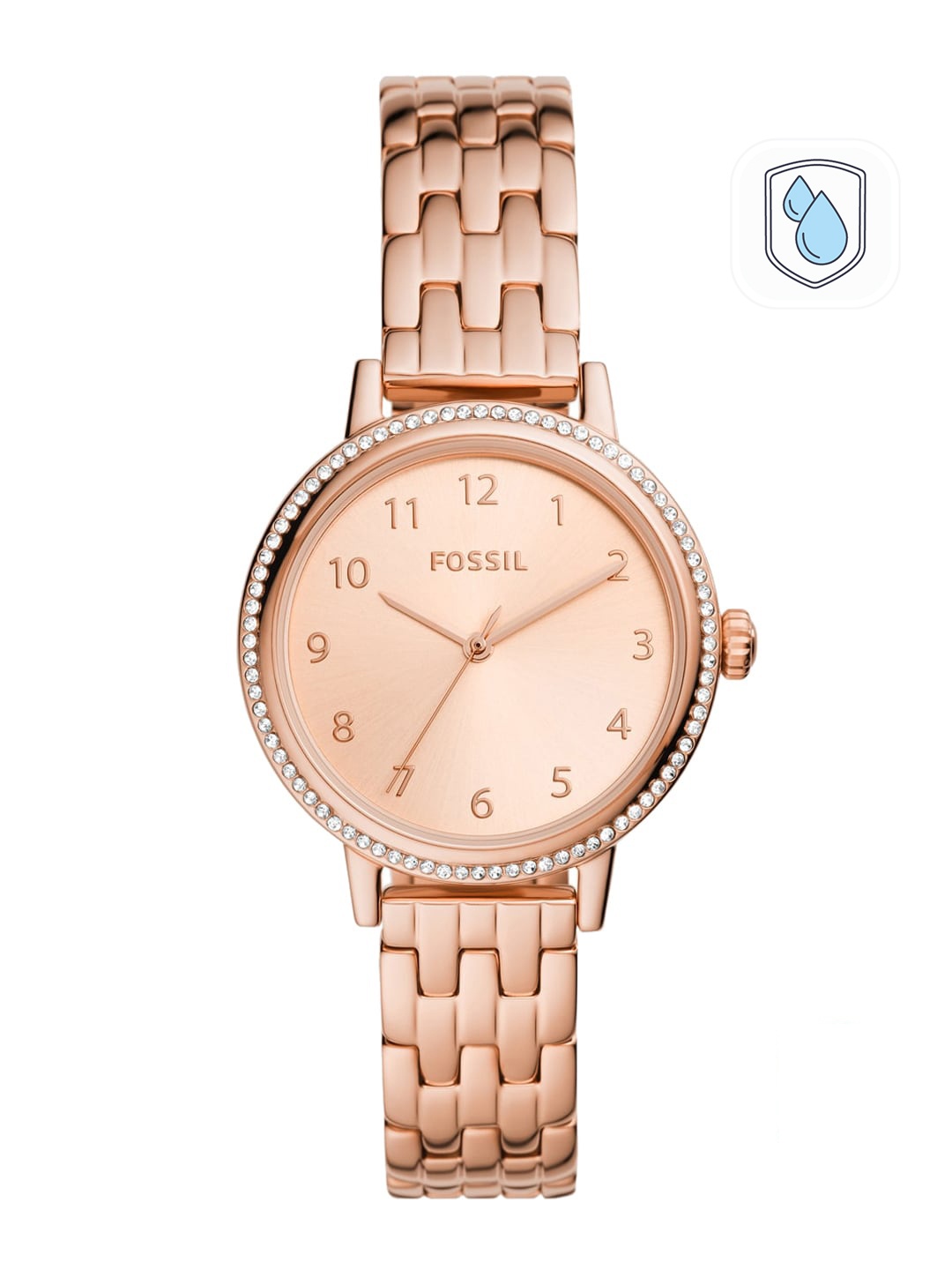 

Fossil Women Rose Gold-Toned Dial Bracelet Style Straps Analogue Watch - BQ3656