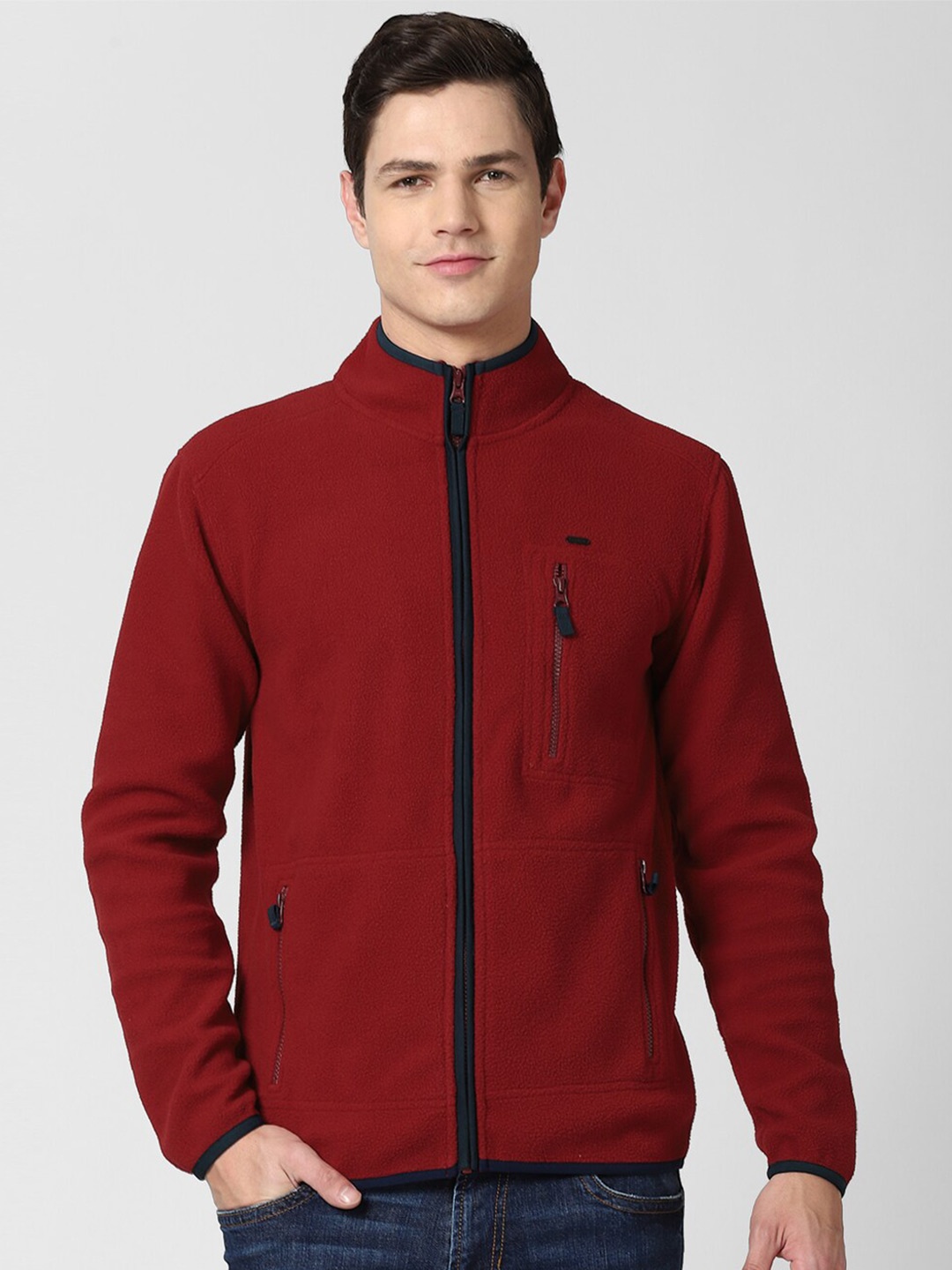 

Peter England Casuals Men Maroon Sweatshirt