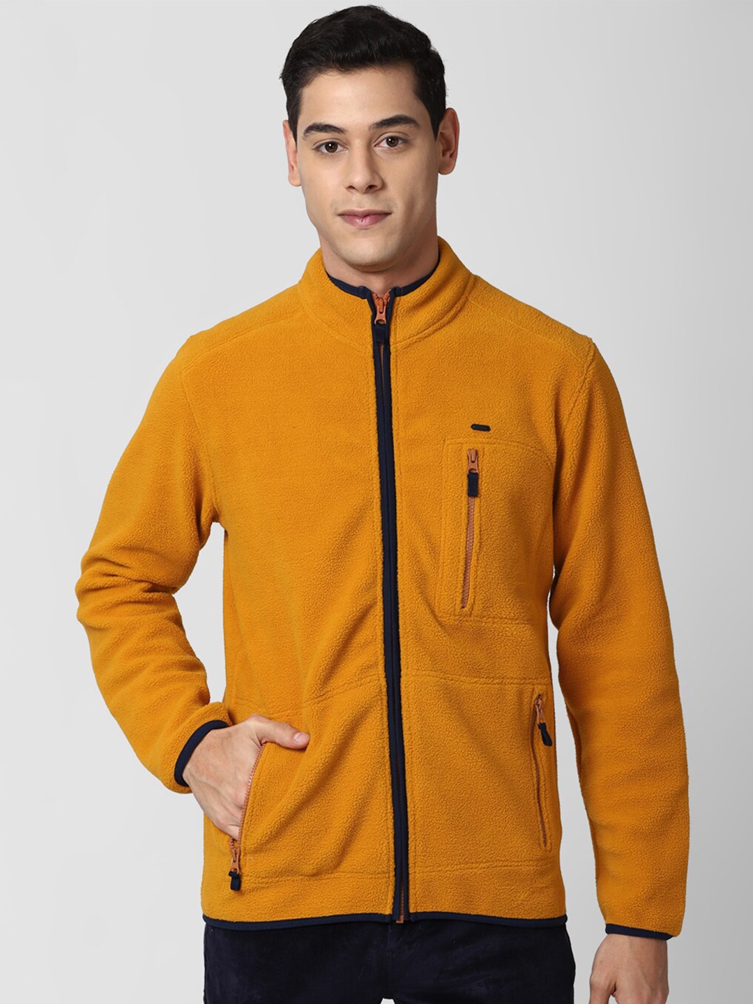 

Peter England Casuals Men Orange Sweatshirt