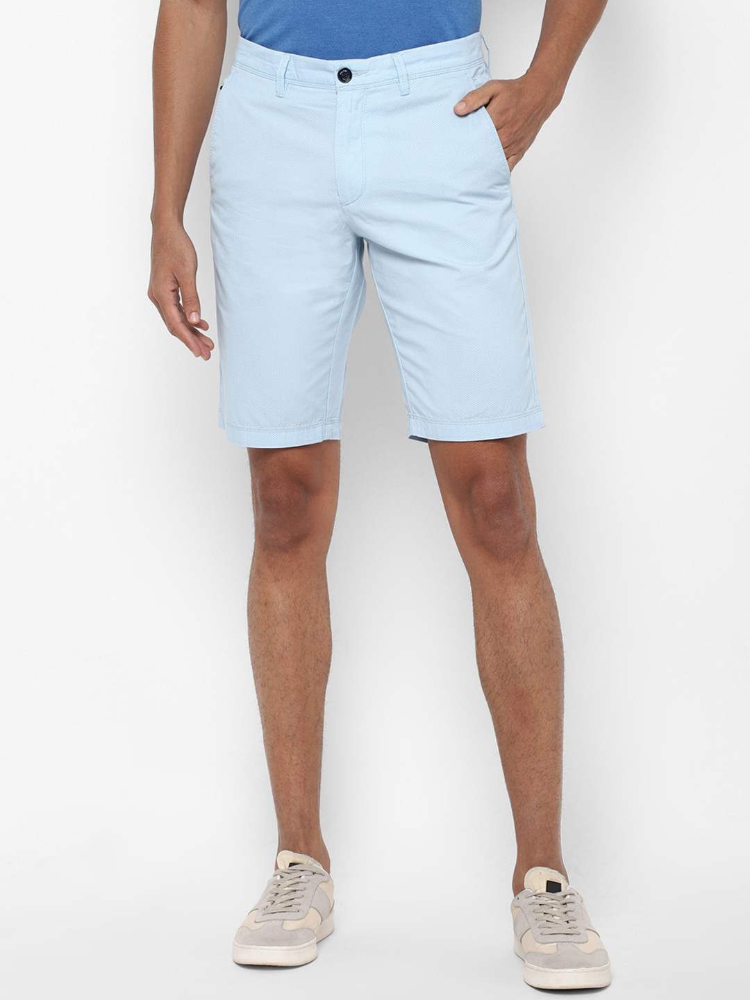 

Allen Solly Men Blue Slim Fit Pure Cotton Shorts
