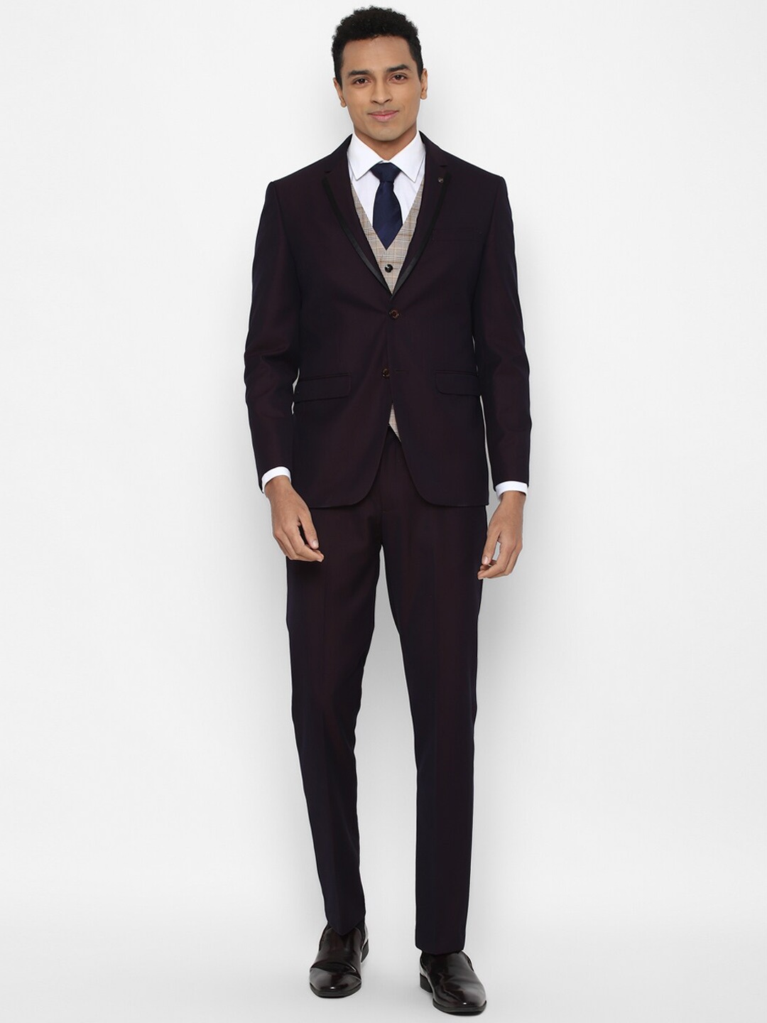 

Allen Solly Men Maroon Three Piece Suit