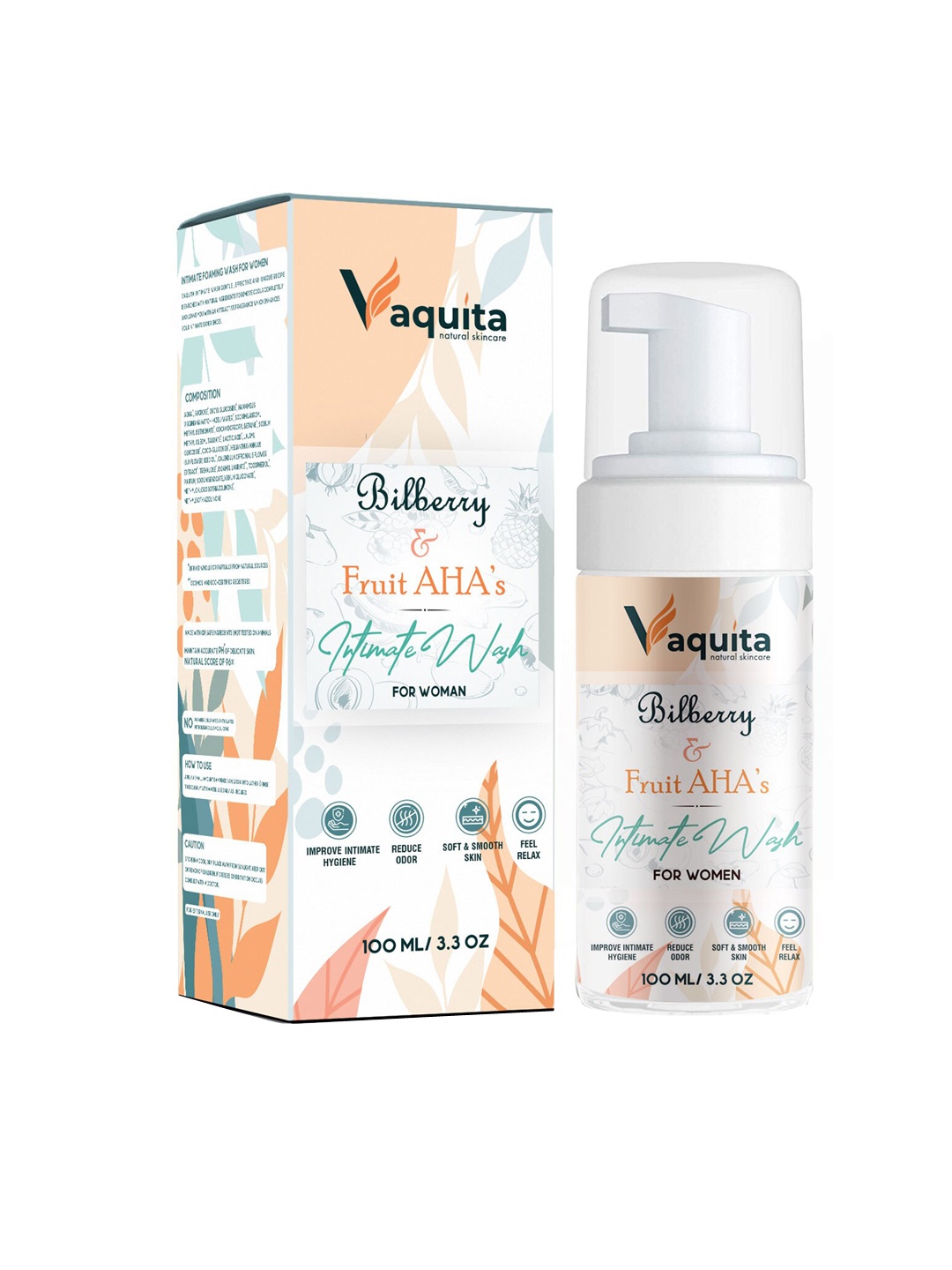 

VAQUITA Bilberry & Fruit AHA Intimate Wash - 100ml, White
