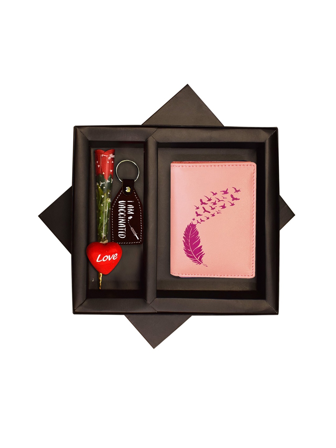

ABYS Genuine Leather Accessory Gift Set, Pink