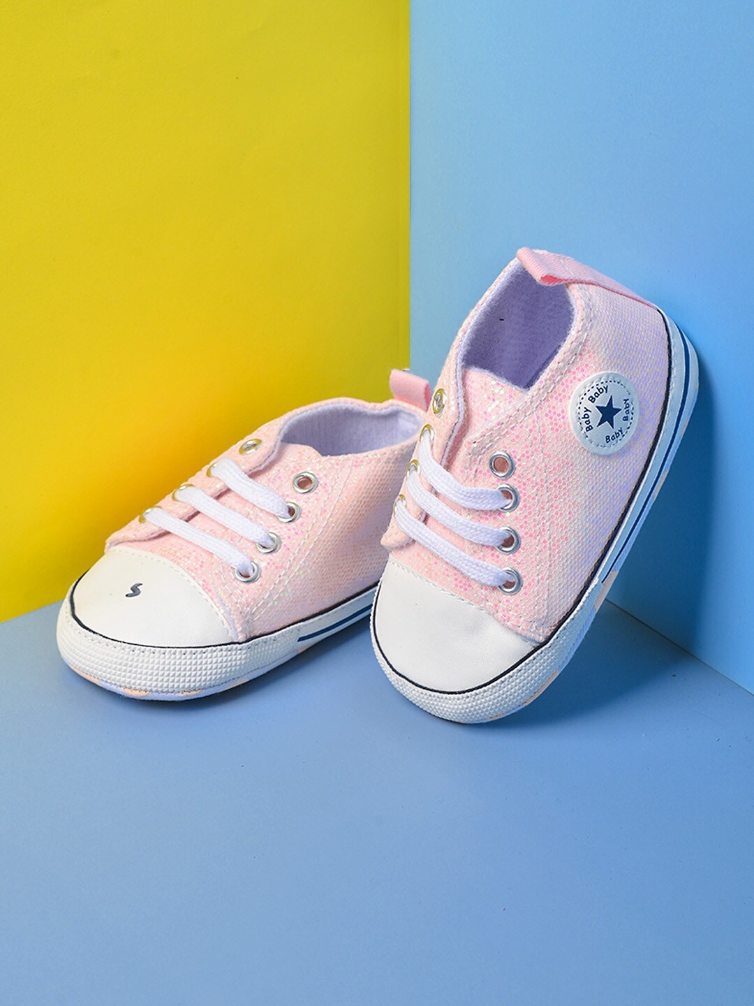 

POPLINS Infant Kids Pink Cotton Booties
