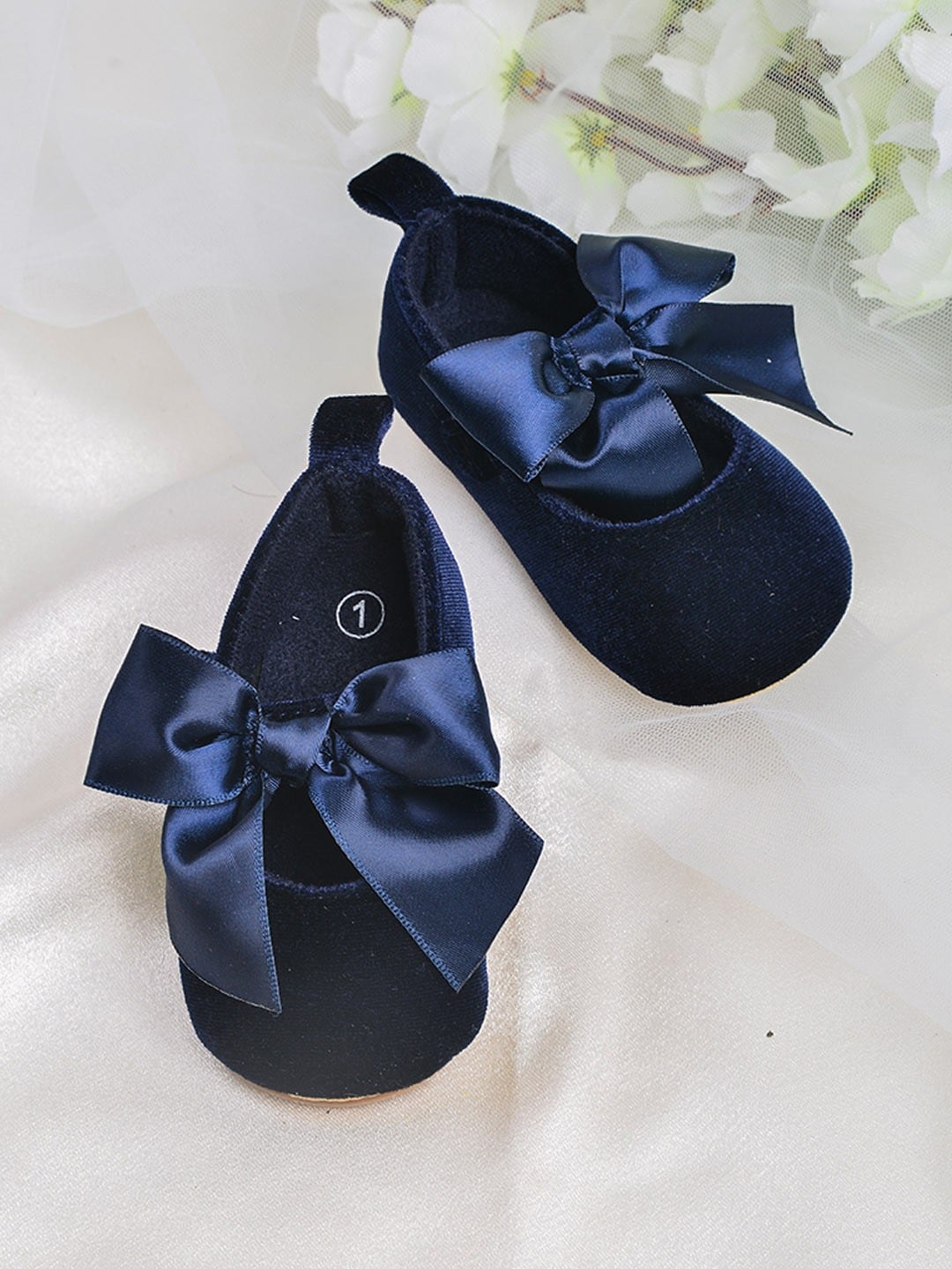 

POPLINS Infant Kids Blue Cotton Booties