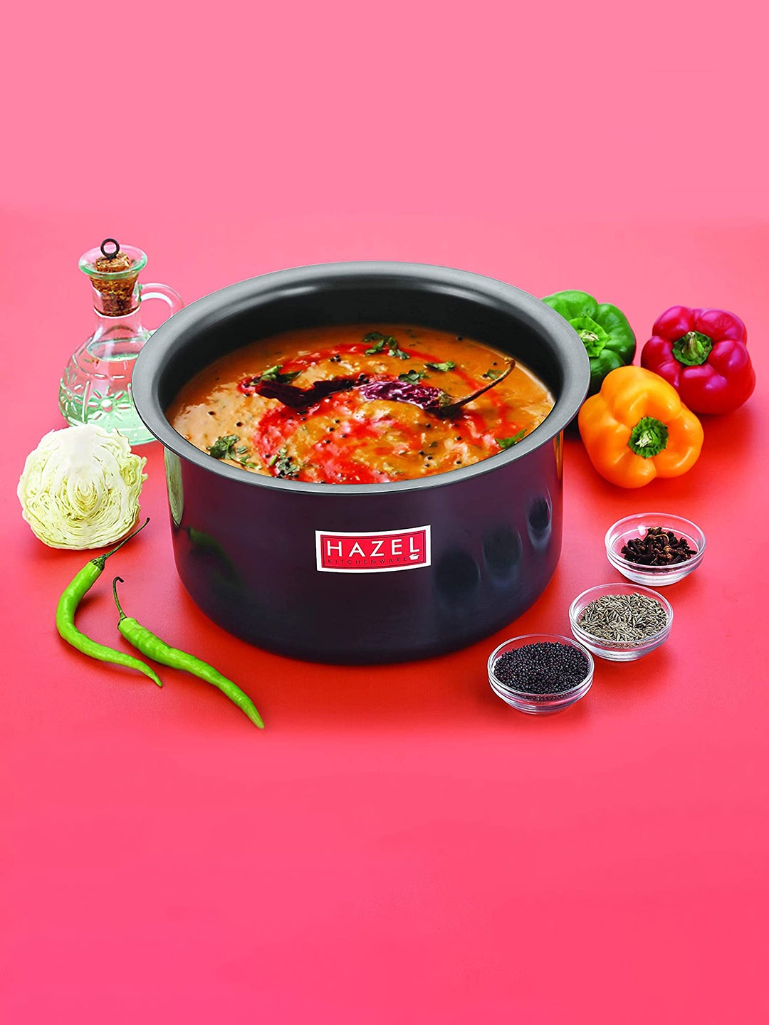 

HAZEL Black Hard Anodized Aluminum Induction Base Tope