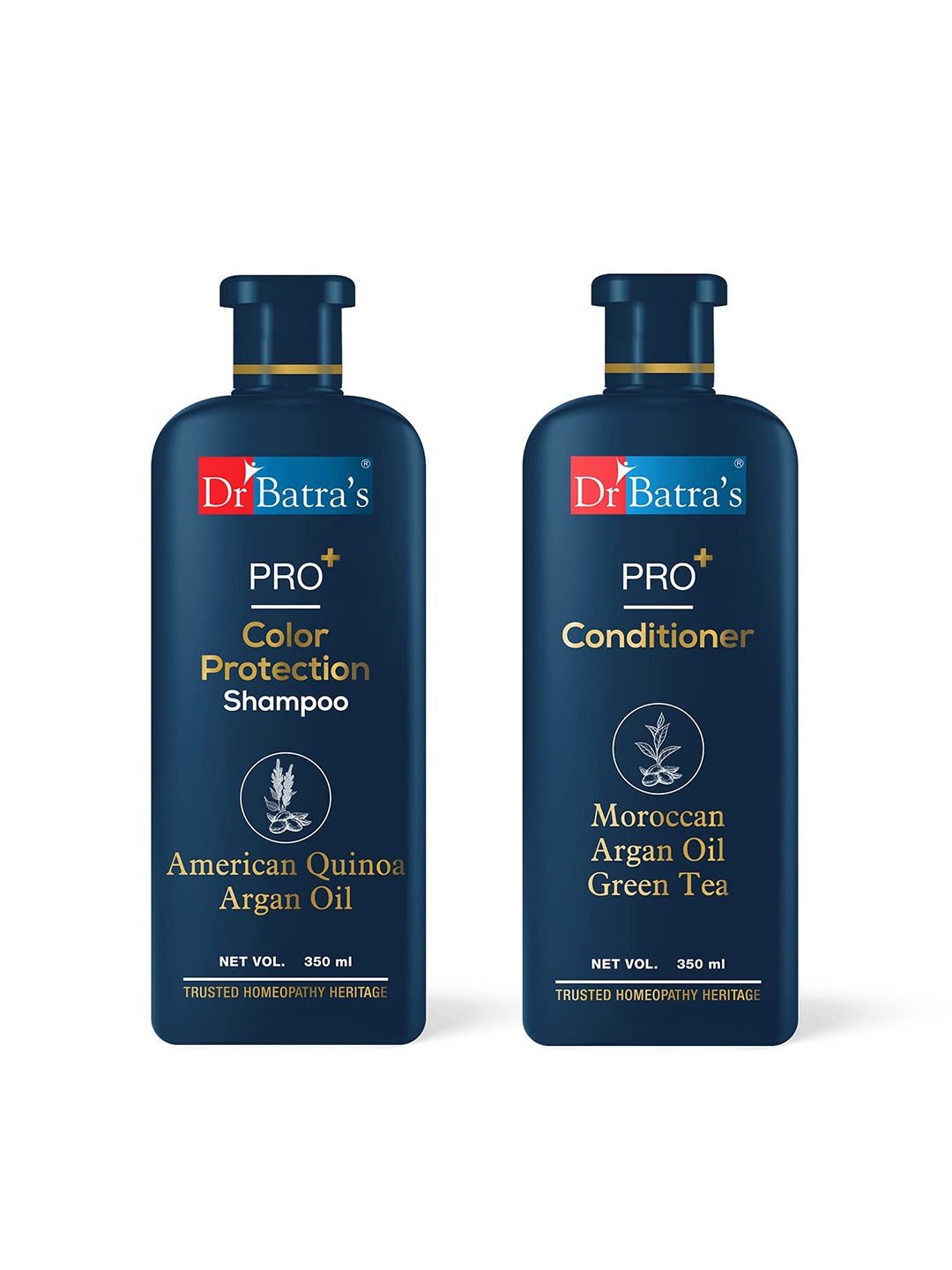 

Dr. Batras Set Of PRO+ Color Protection Shampoo & Hair Conditioner - 350ml Each, Navy blue