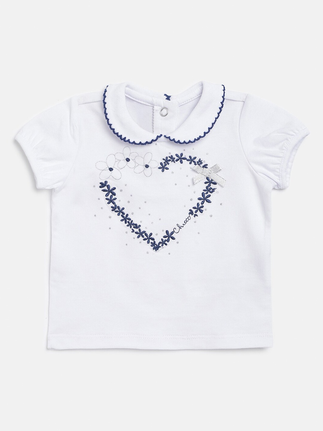 

Chicco Girls White Embroidered T-shirt