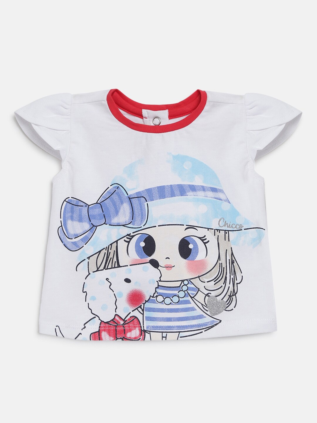 

Chicco Girls White Printed T-shirt