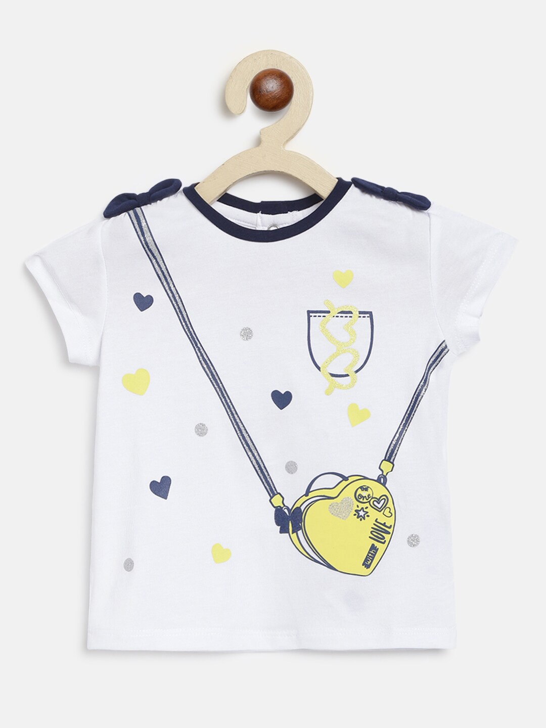 

Chicco Girls White & Yellow Print Top