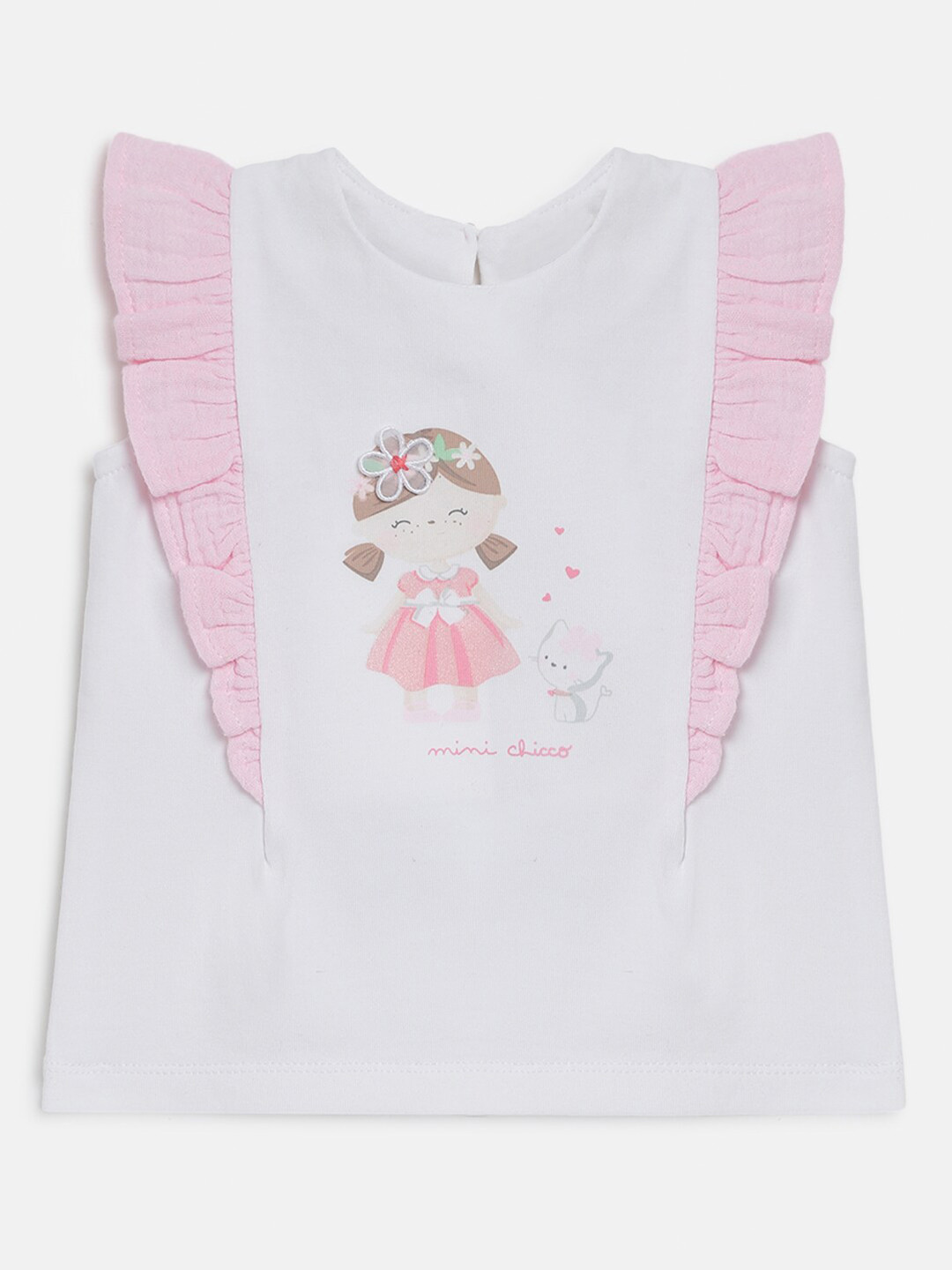 

Chicco Girls White Printed T-shirt