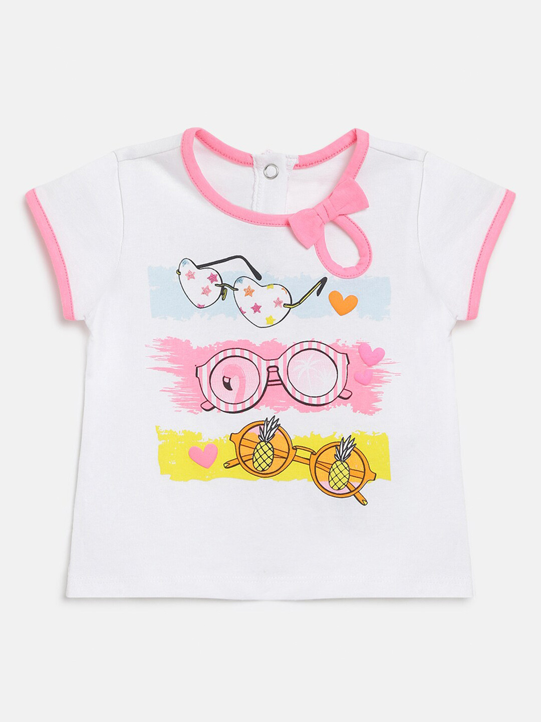 

Chicco Girls White Printed Applique T-shirt