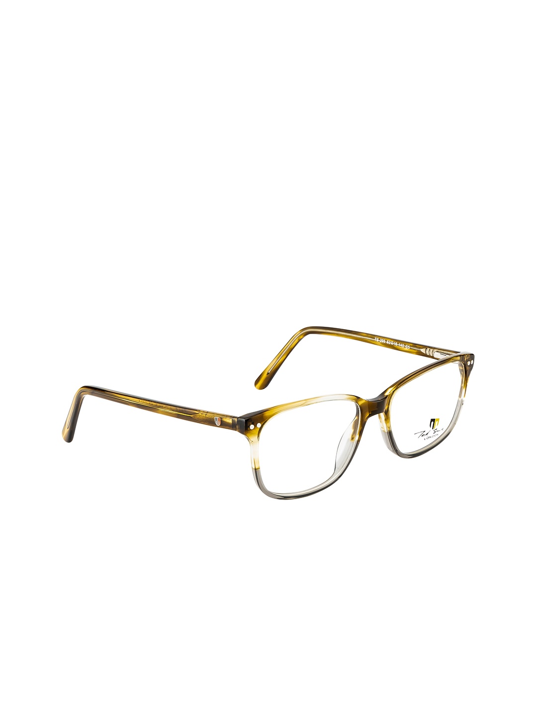 

Ted Smith Unisex Brown & Gold-Toned Full Rim Wayfarer Frames Eyeglasses