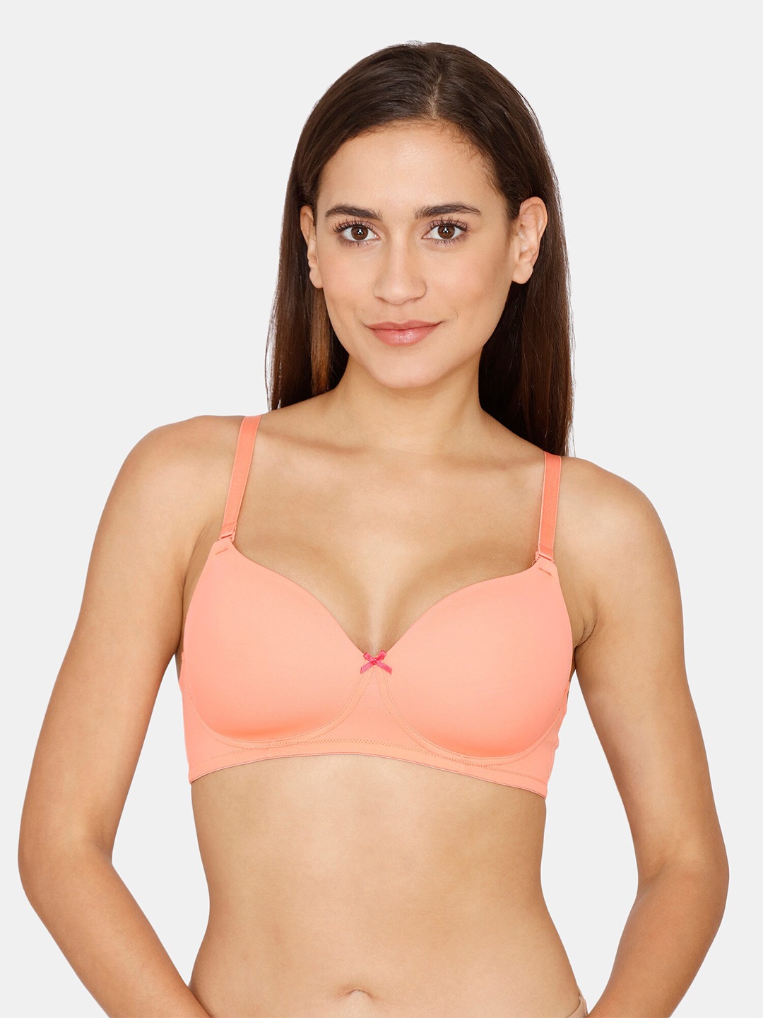 

Zivame Pink Solid Lightly Padded T-Shirt Bra