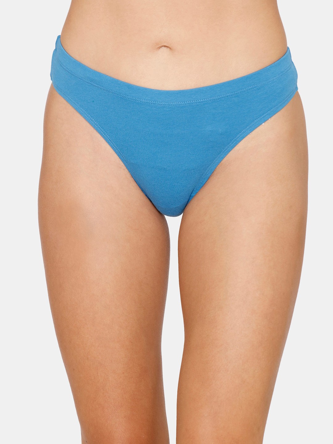 

Zivame Blue Solid Cotton Thong