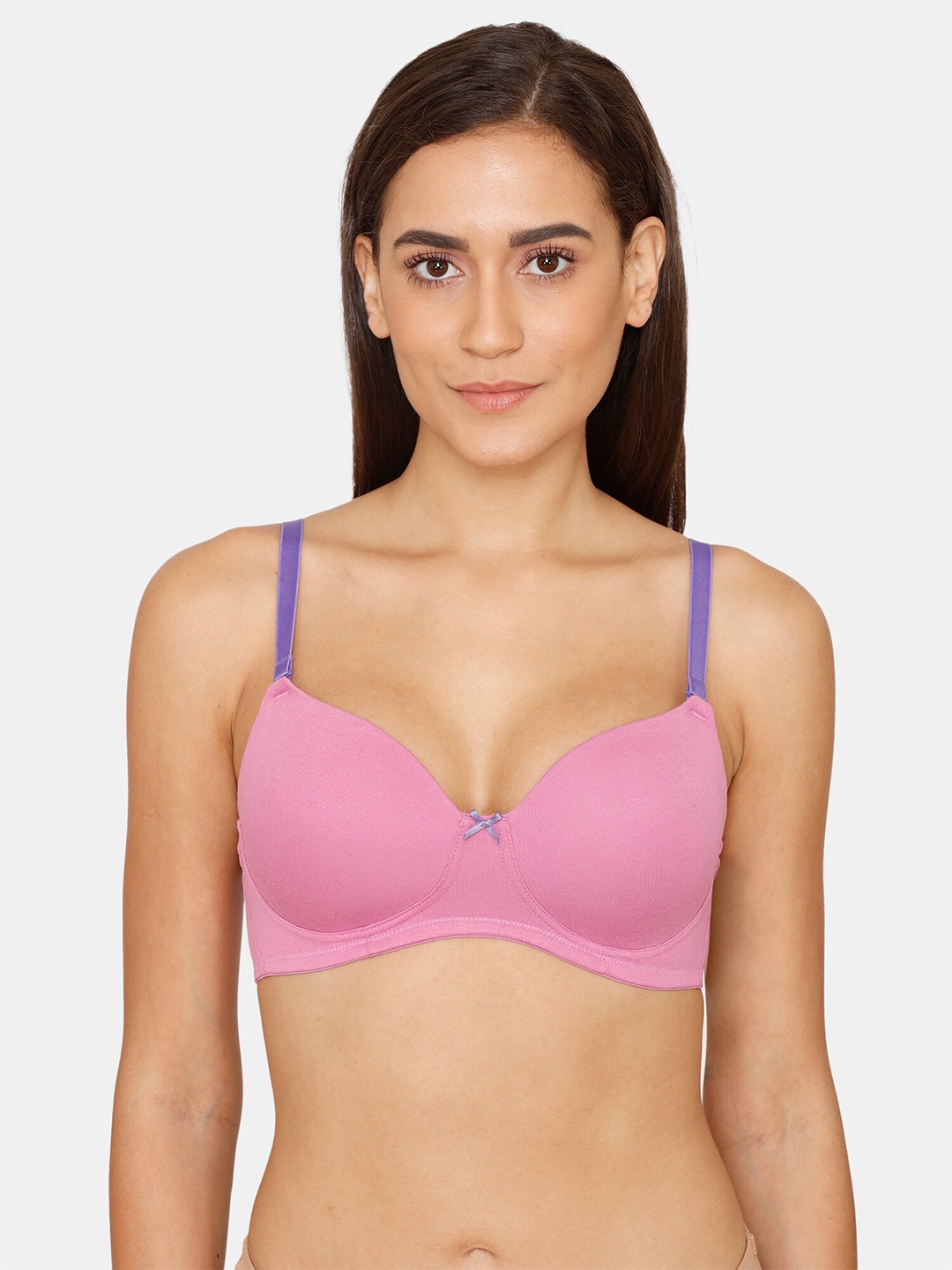 

Zivame Purple Solid Non-wired Lightly-Padded T-shirt Bra