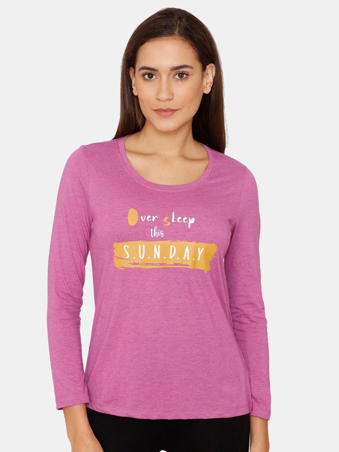 

Rosaline by Zivame Purple Print Top