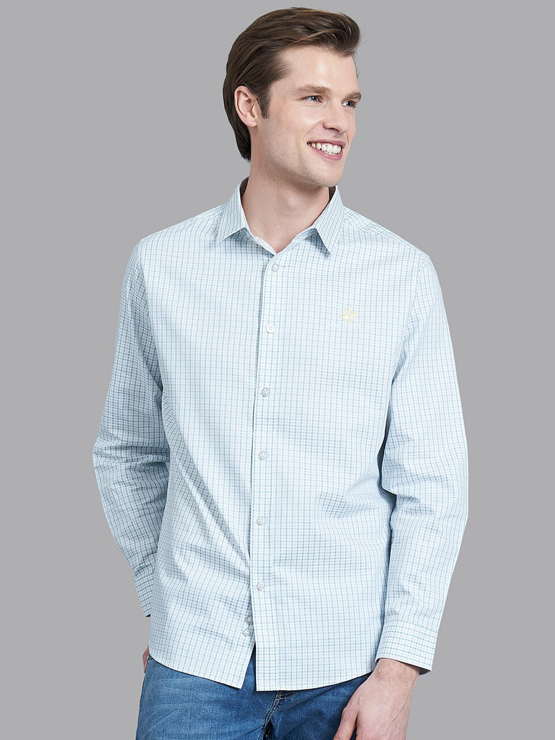 

Beverly Hills Polo Club Men Blue Striped Regular Fit Casual Shirt