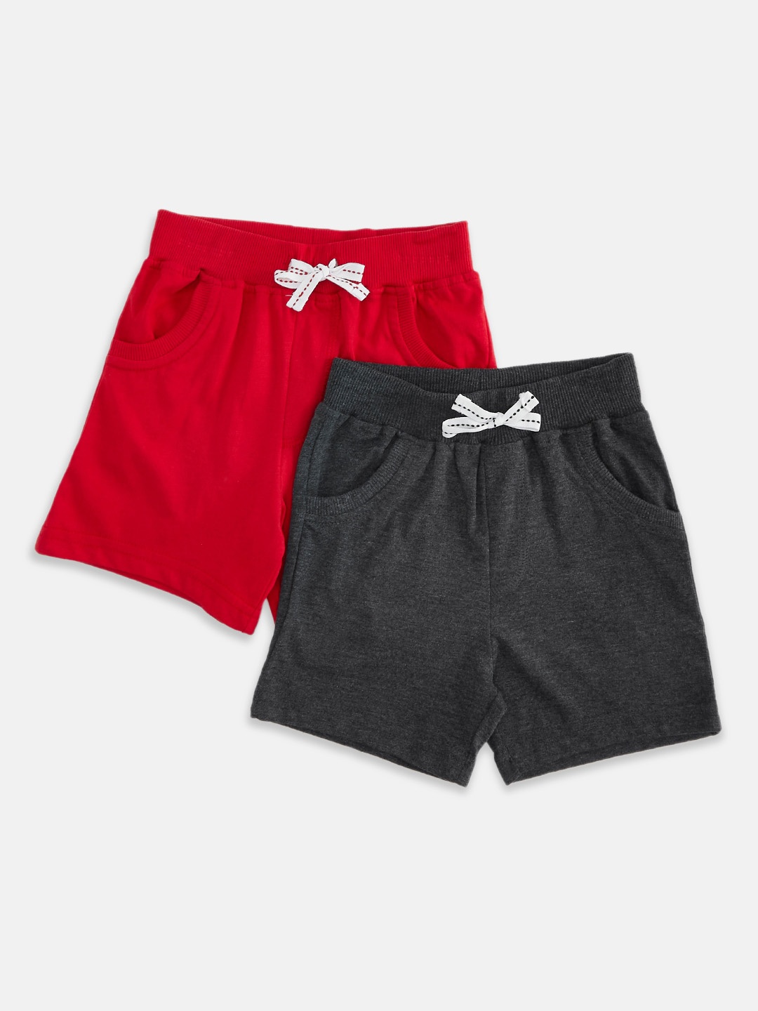 

Pantaloons Baby Boys Pack Of 2 Shorts, Red