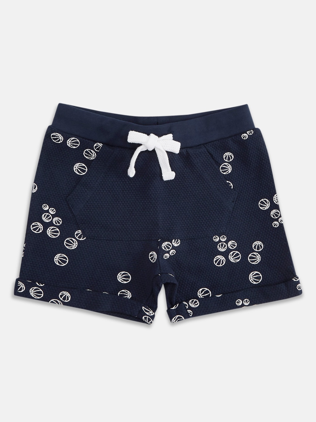 

Pantaloons Baby Boys Navy Blue Conversational Printed Shorts