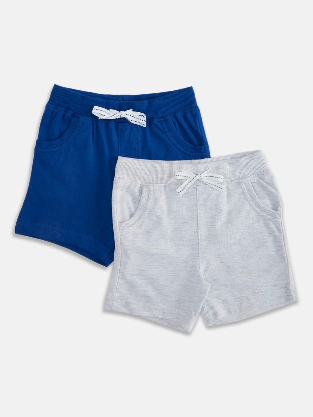 

Pantaloons Baby Infant Boys Pack Of 2 Pure Cotton Shorts, Blue