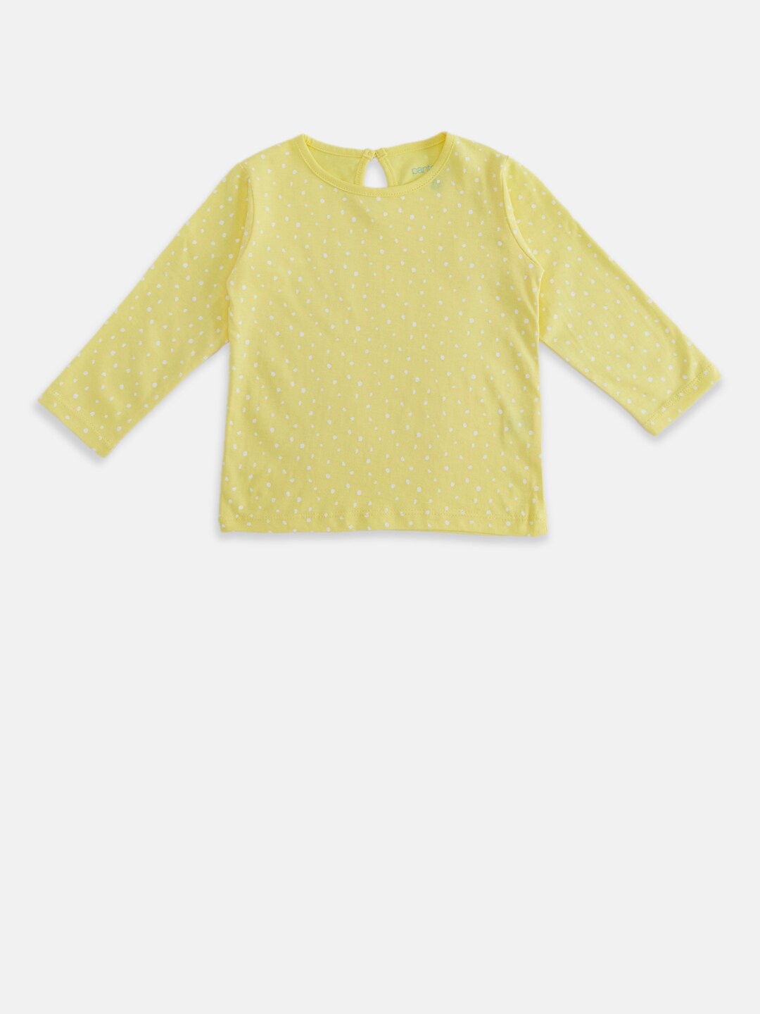 

Pantaloons Baby Girls Yellow Printed Pure Cotton T-shirt