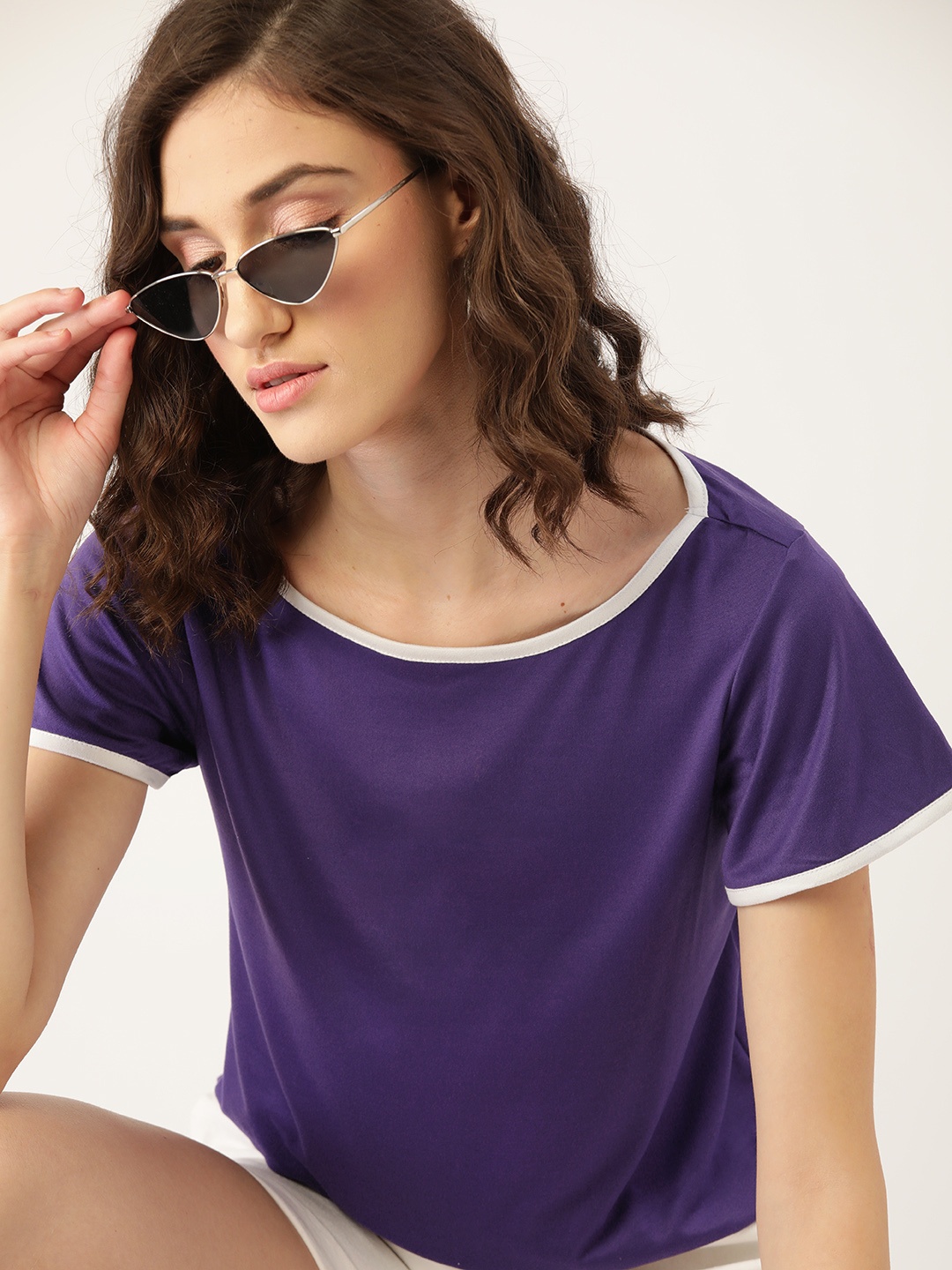 

DressBerry Purple Solid Top