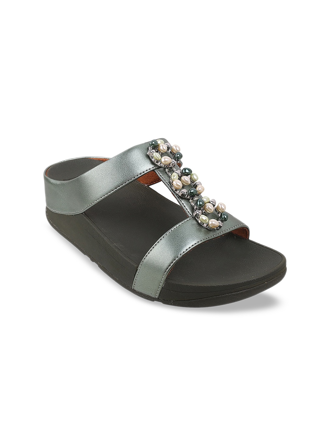 

fitflop Green Embellished PU Flatform Heels