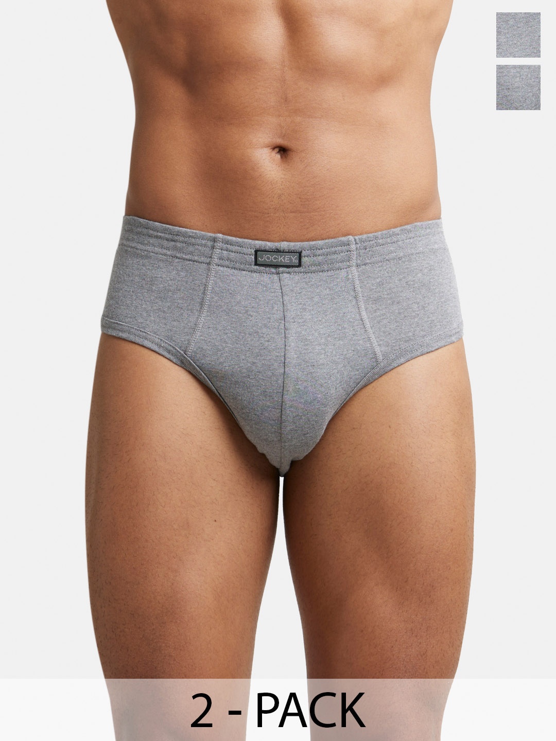 

Pack Of 2 Super Combed Cotton Rib Solid Brief with StayFresh Treatment-1009, Assorted