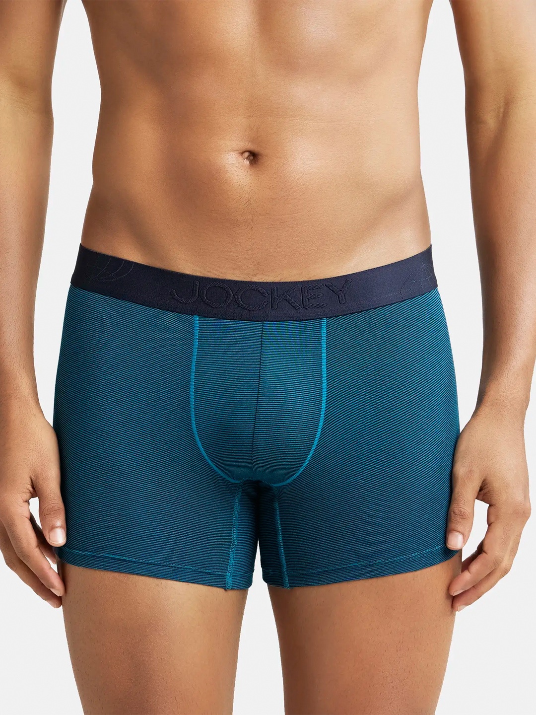 

Jockey Men Blue & Black Striped Trunks IC25-0105-ODPST