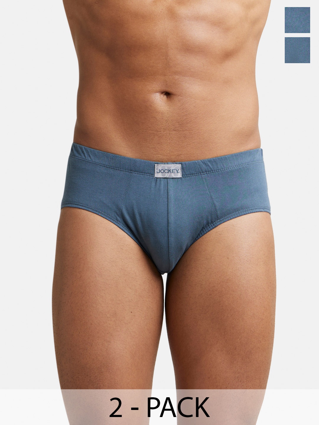 

Jockey Pack Of 2 Super Combed Cotton Solid Brief with Ultrasoft Concealed Waistband-8035, Assorted