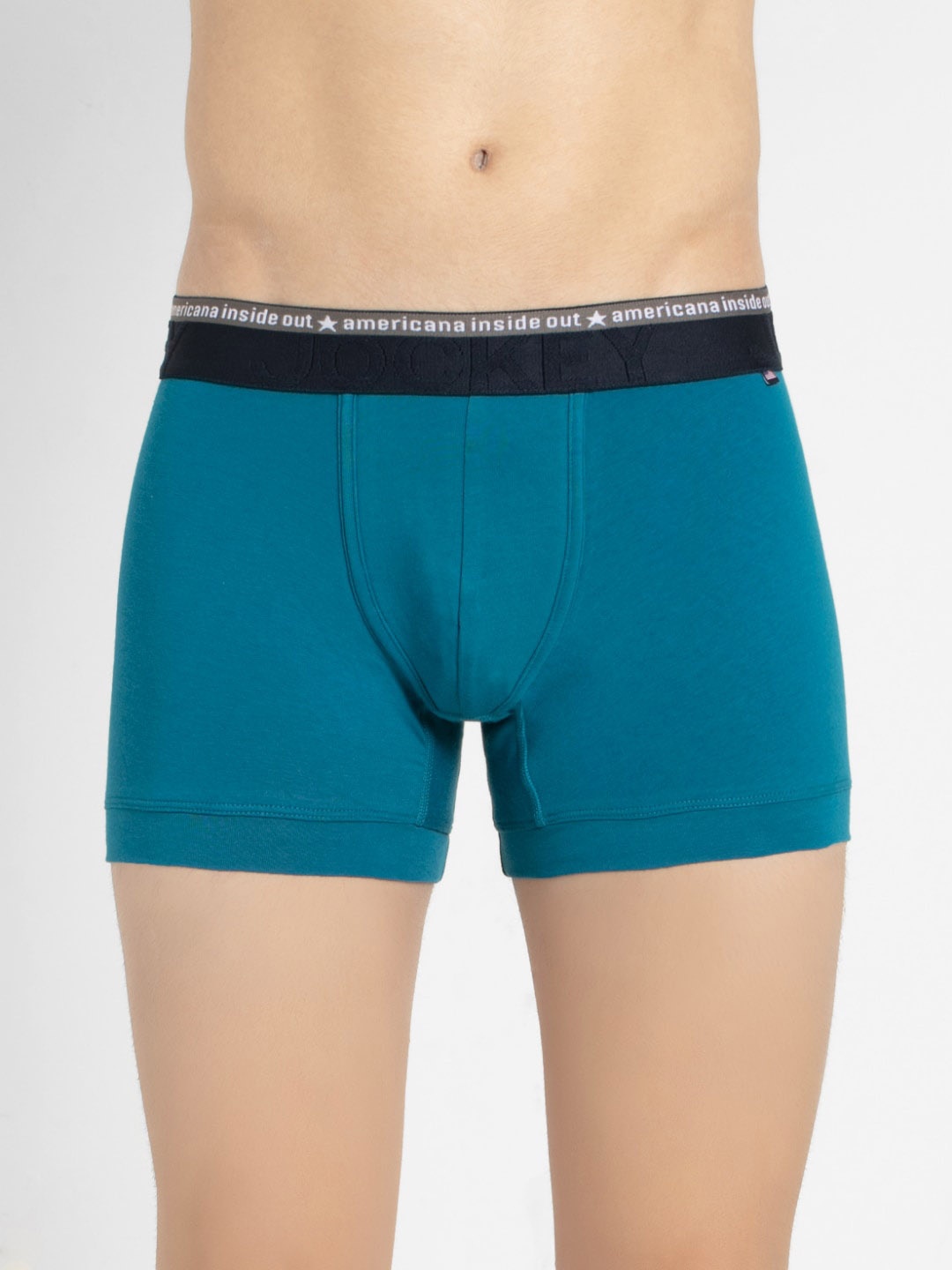 

Jockey Men Super Combed Cotton Elastane Stretch Trunks US60-0105, Teal