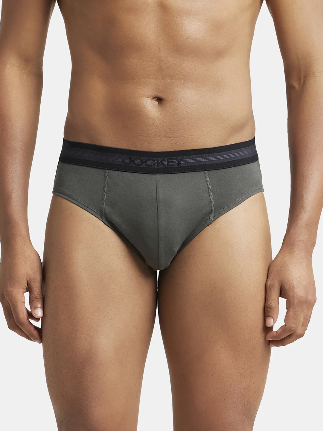 

Jockey Combed Cotton Brief with Stay Fresh Treatment-1010, Olive