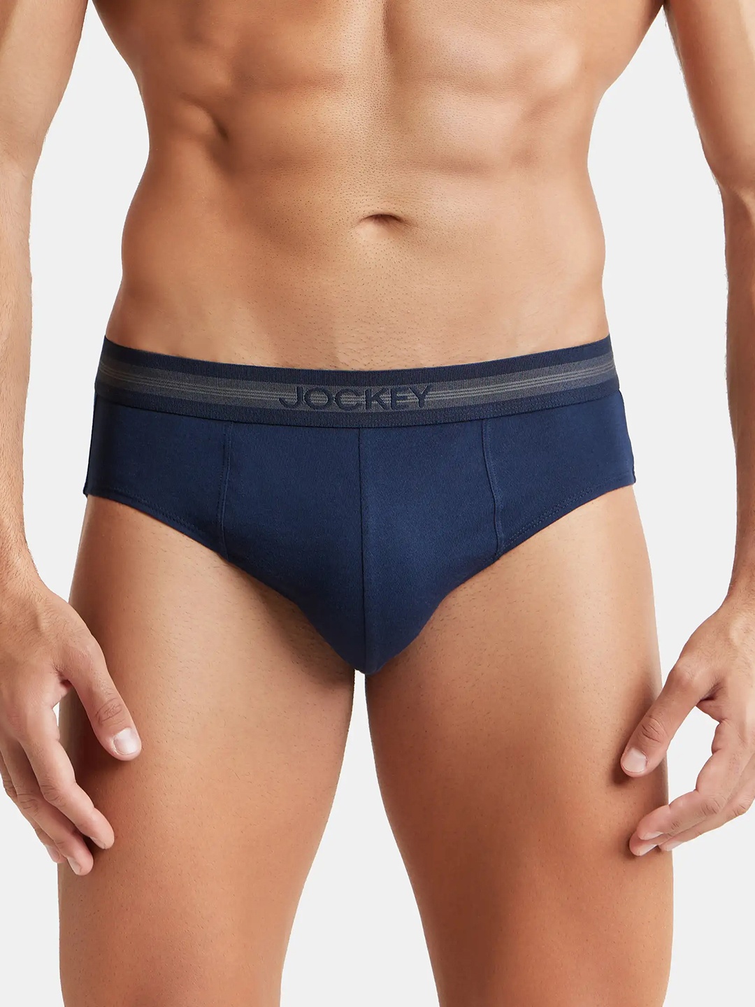 

Jockey Combed Cotton Brief with Stay Fresh Treatment-1010, Navy blue