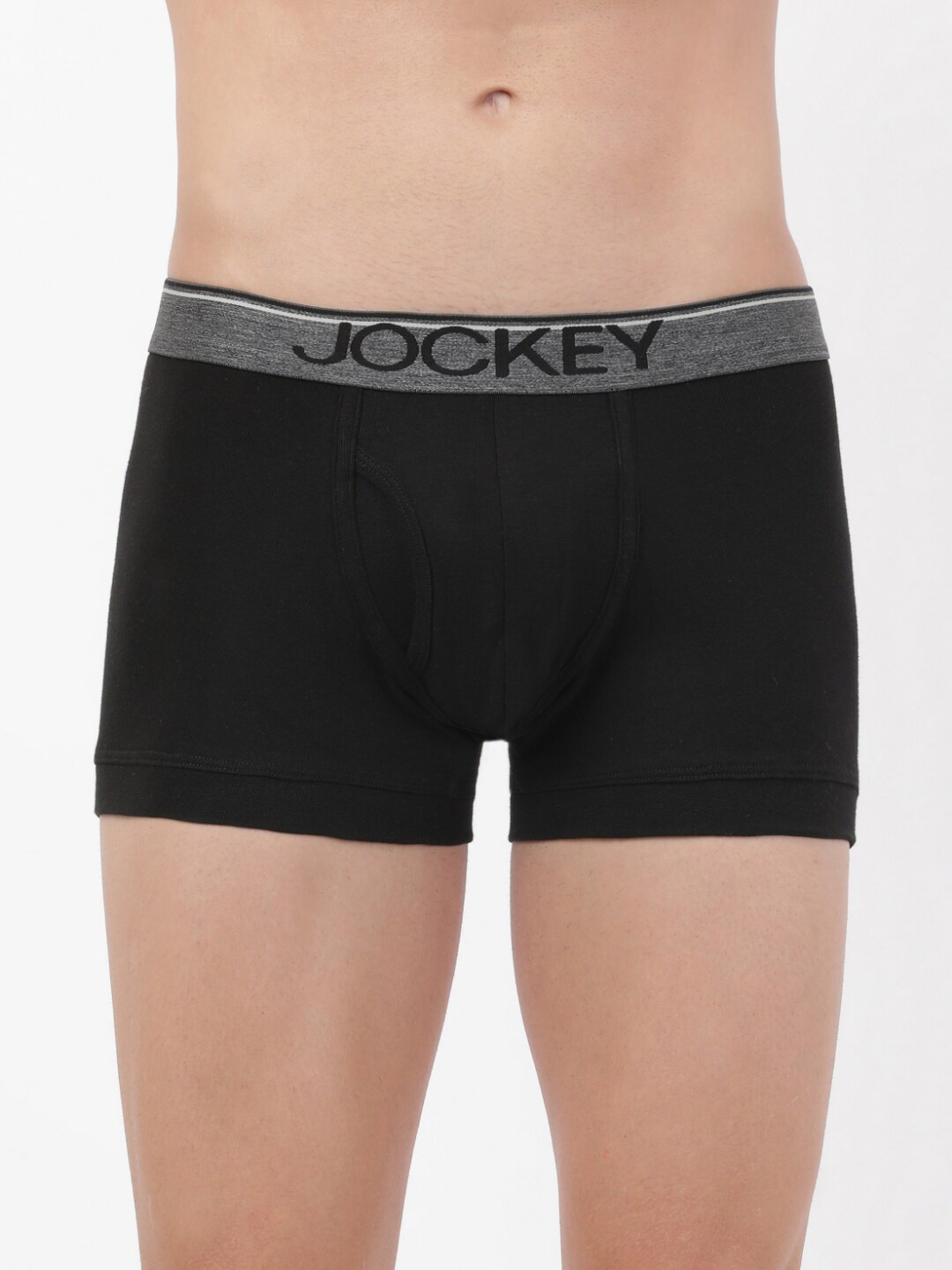 

Jockey Men Black Solid Pure Cotton Trunks MC08-0105