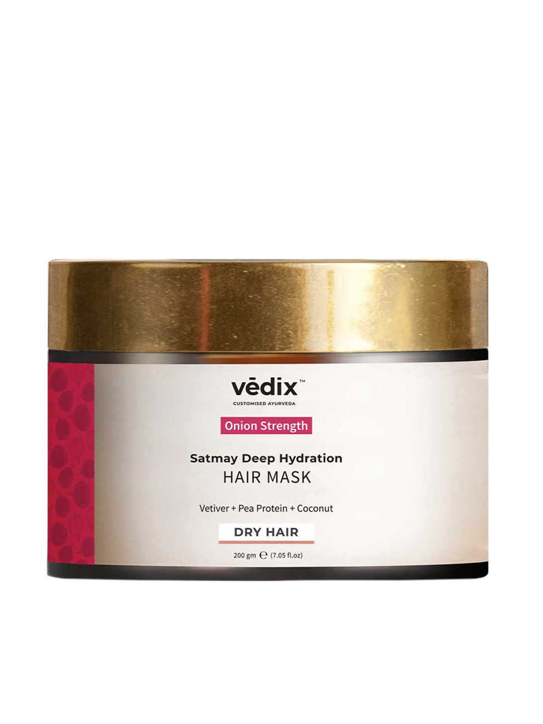 

VEDIX Customised Ayurveda Onion Strength Satmay Deep Hydration Hair Mask 200 gm, White