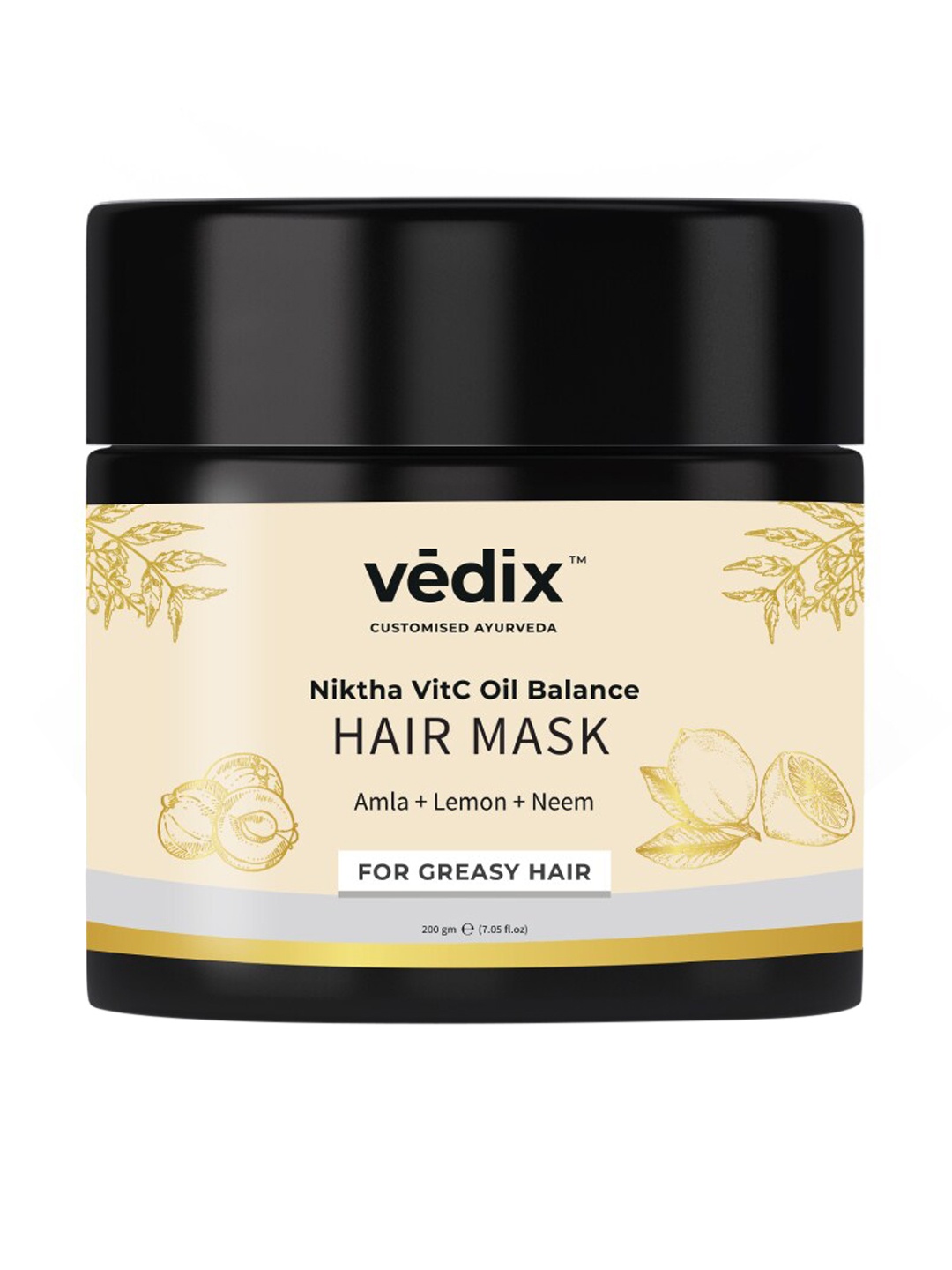 

VEDIX Customised Ayurveda Niktha VitC Oil Balance Hair Mask 200 gm, Beige