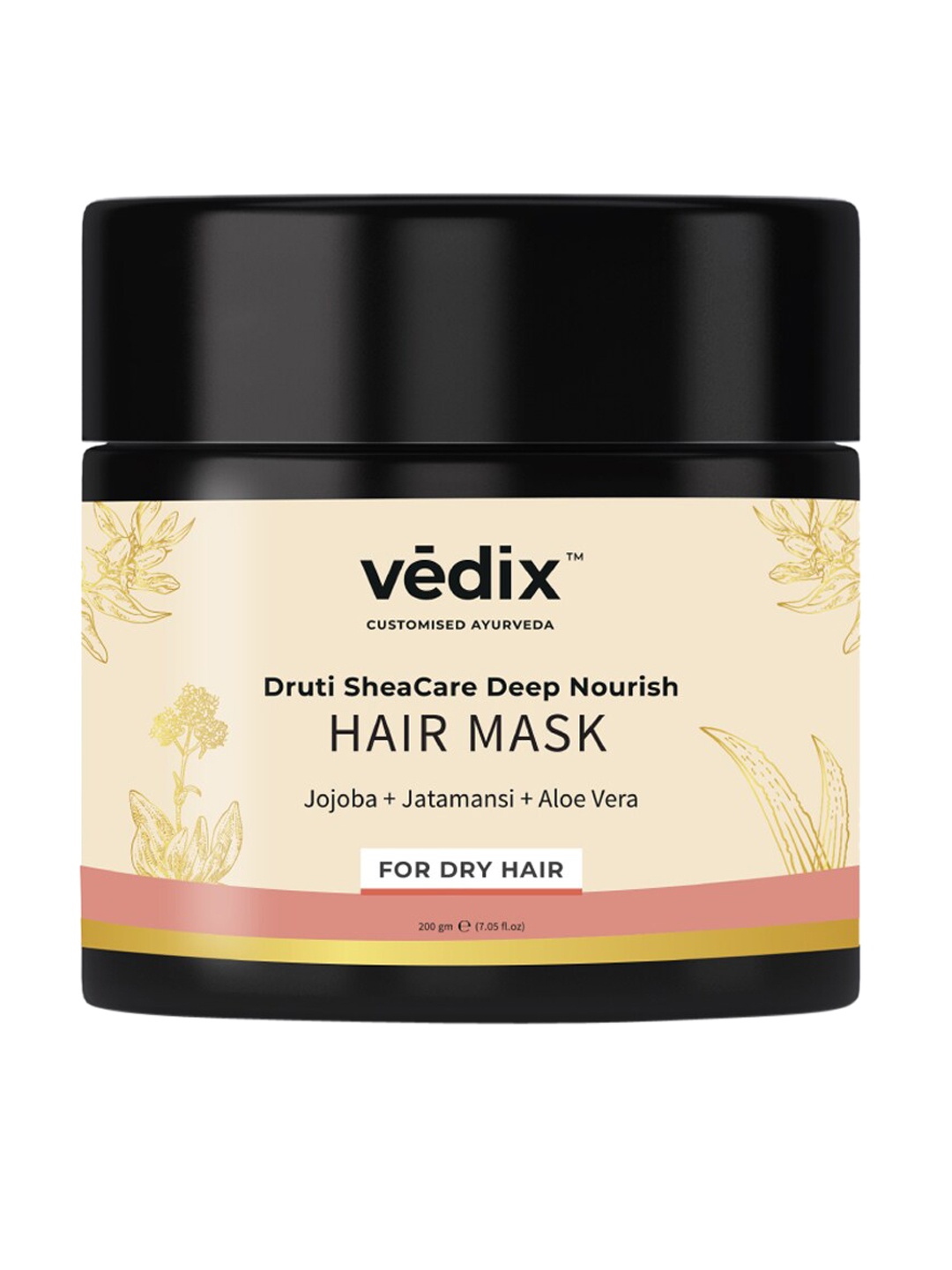 

VEDIX Customised Ayurveda Druti SheaCare Deep Nourish Hair Mask 200 gm, Beige