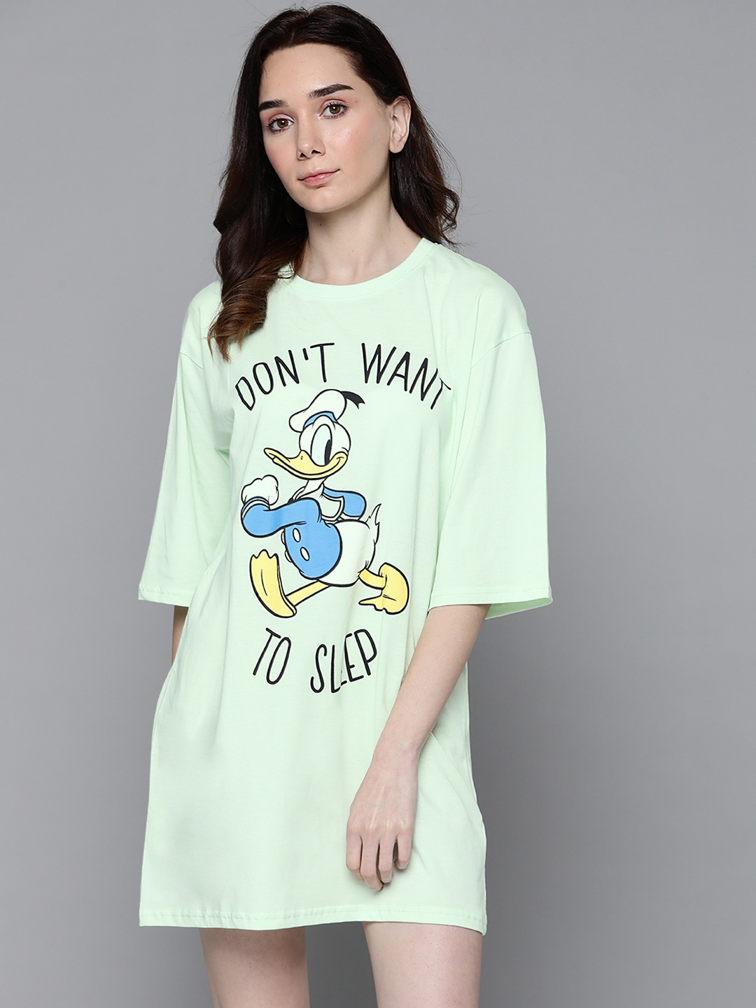 

Kook N Keech Disney Green Printed Cotton Nightdress