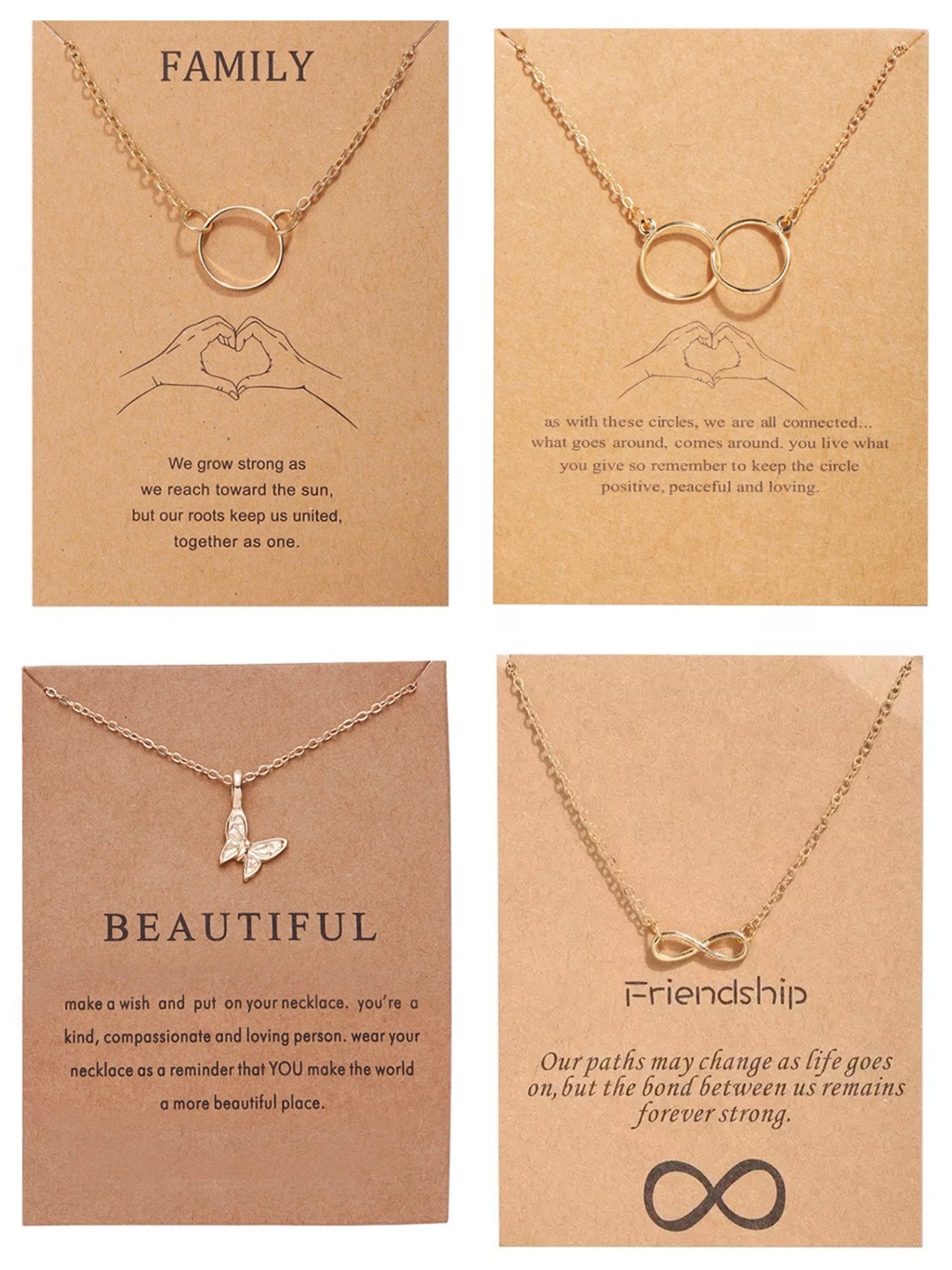 

Vembley Set Of 4 Gold-Toned Gold-Plated Necklace