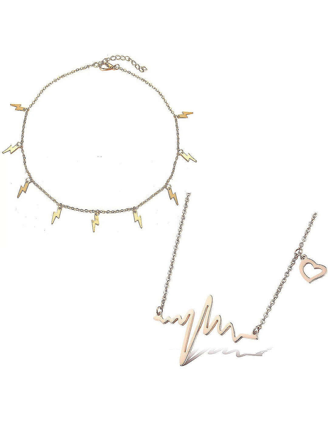 

Vembley Set-2 Gold-Toned Gold-Plated Necklace