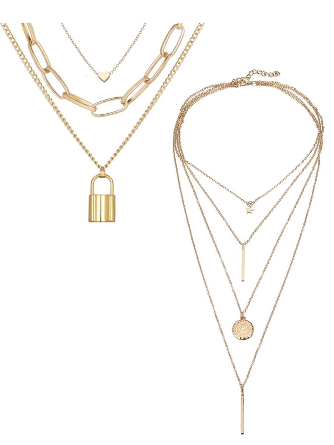 

Vembley Set Of 2 Gold-Toned Layered Necklace