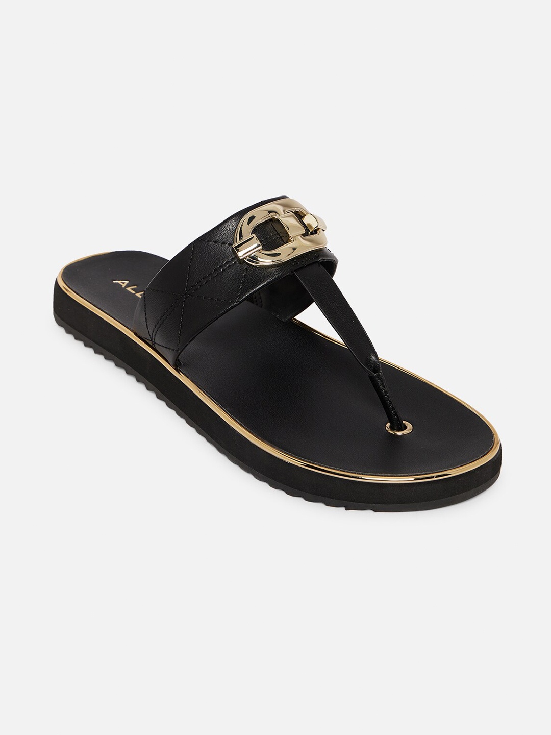 

ALDO Women Black T-Strap Flats