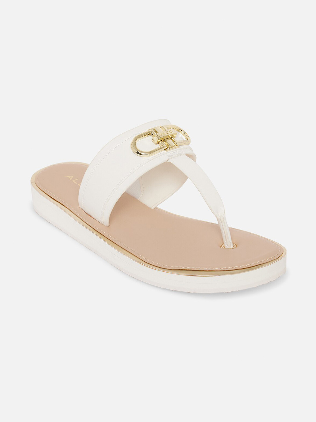 

ALDO Women White Ethnic T-Strap Flats
