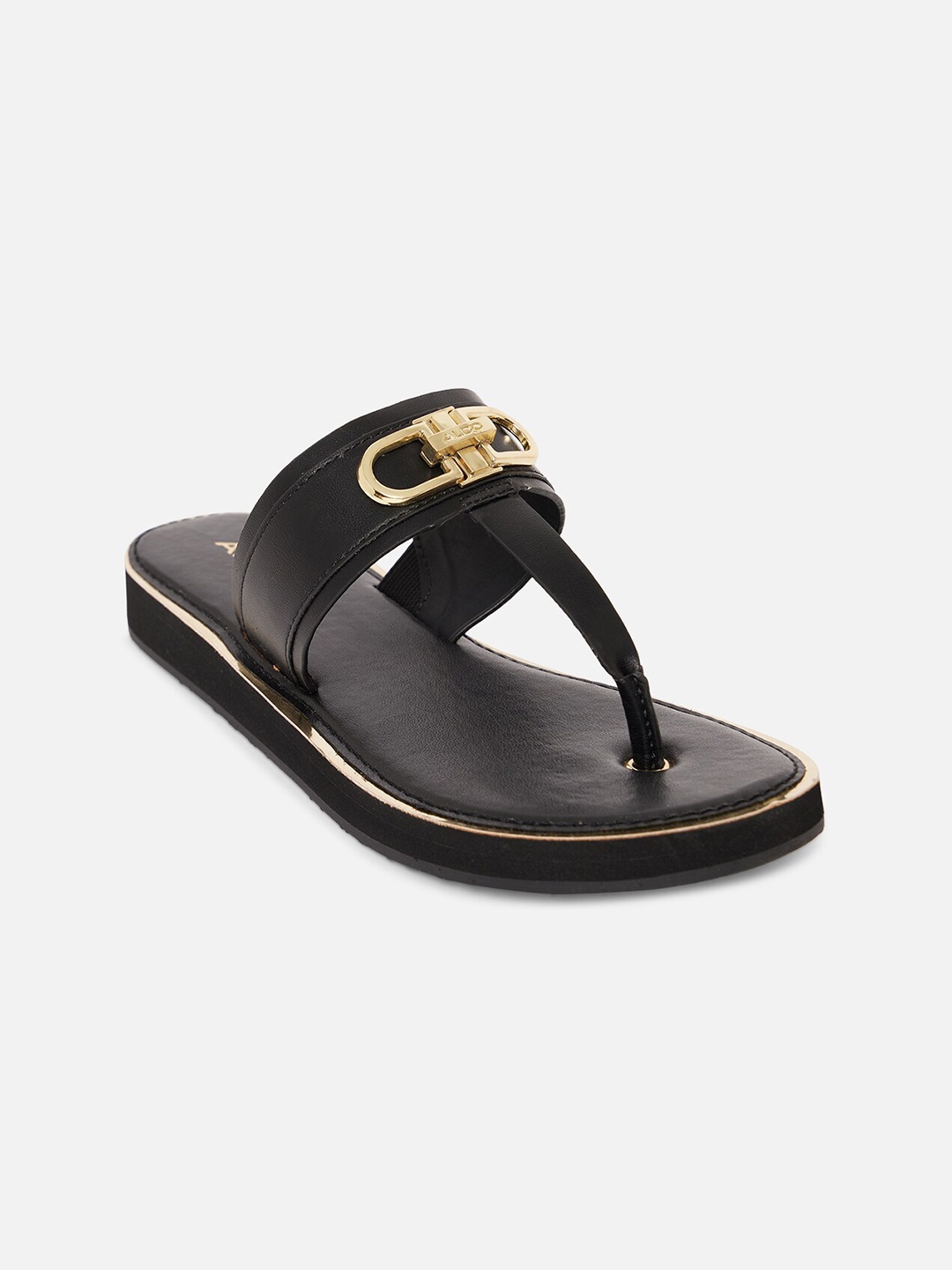 

ALDO Women Black T-Strap Flats