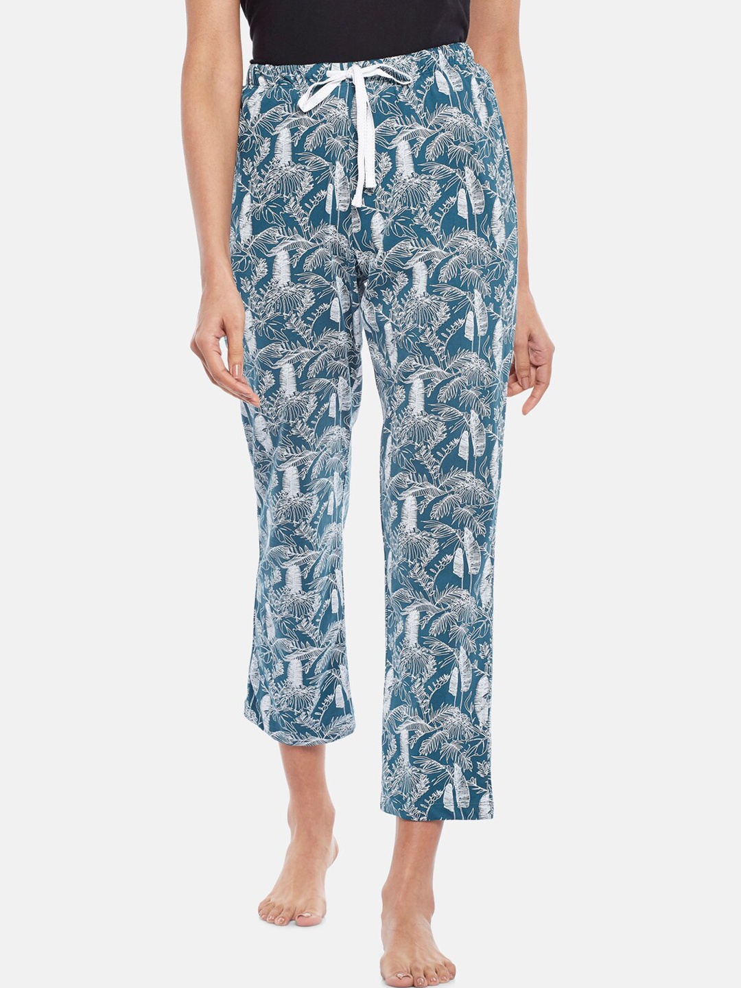 

Dreamz by Pantaloons Teal Tropical Print Lounge Pants