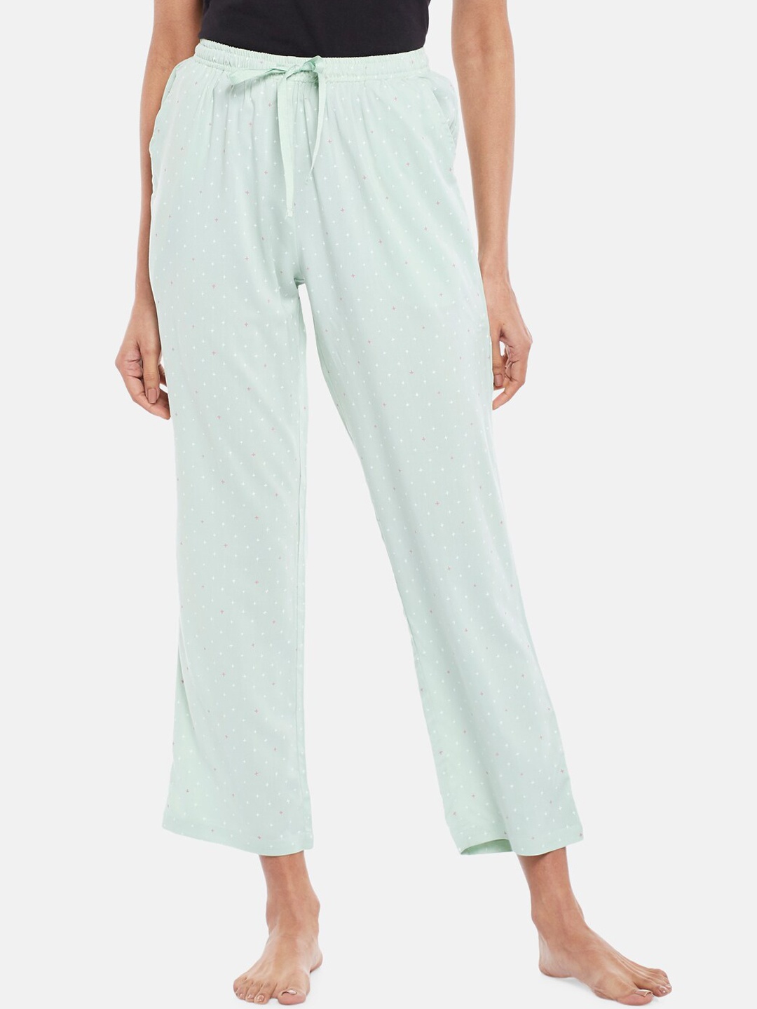 

Dreamz by Pantaloons Women Green Solid Lounge Pants