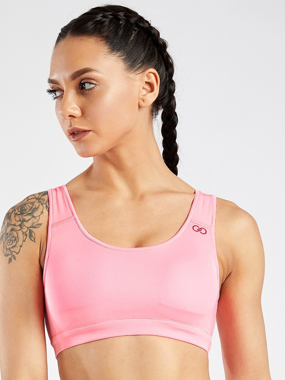 

CREEZ Pink Rapid-Dry Anti-Microbial Sports Bra with Anti-odour Technology